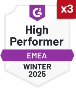 PrivacyEngine's G2 EMEA High Performer Winter 2025 Badge