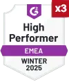 PrivacyEngine's G2 EMEA High Performer Winter 2025 Badge