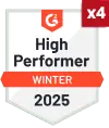 PrivacyEngine's G2 High Performer Winter 2025 Badge