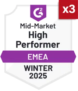 PrivacyEngine's G2 Mid-Market High Performer Winter 2025 Badge