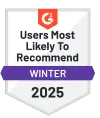 "Users Most Likely To Recommend" Winter 2025 PrivacyEngine G2 Badge