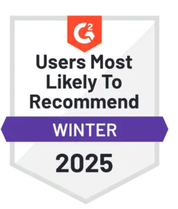 PrivacyEngine's G2 Users Most Likely To Recommend Winter 2025 Badge