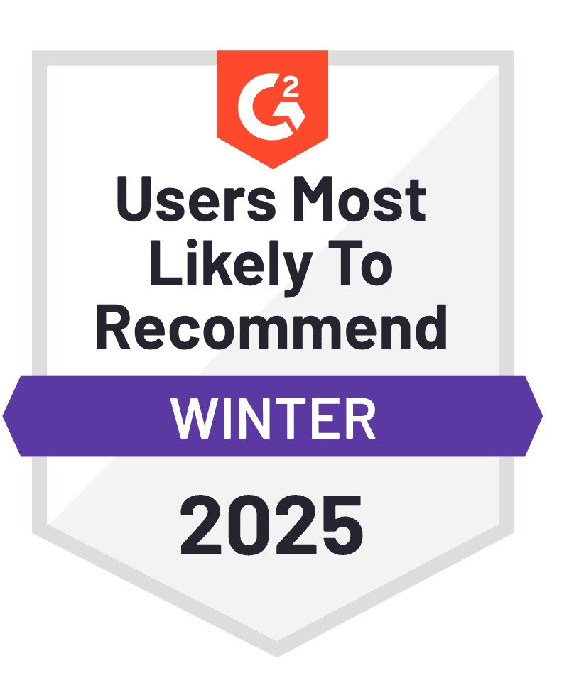 PrivacyEngine's G2 Users Most Likely To Recommend Winter 2025 Badge